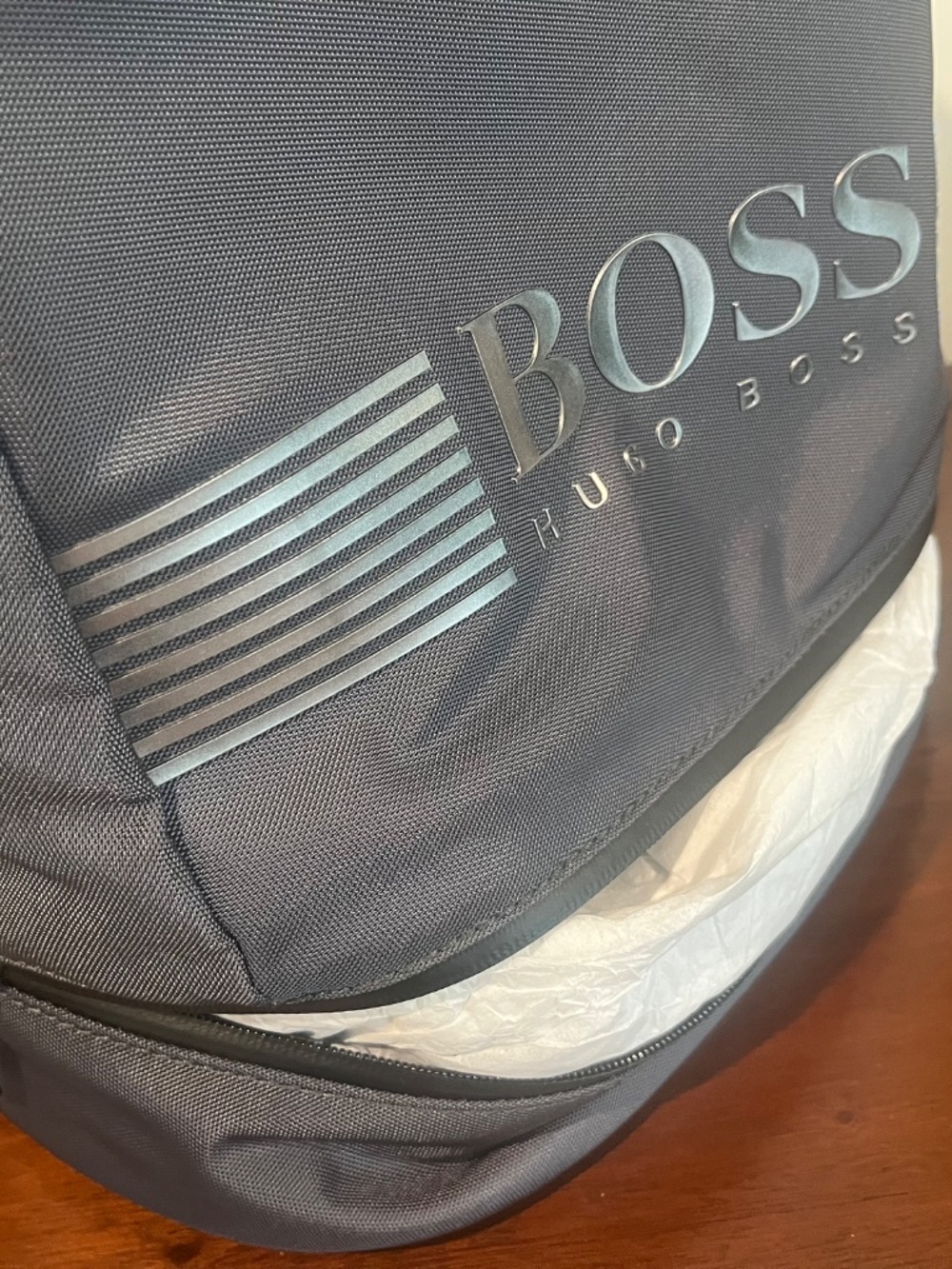 NEW HUGO BOSS Pixel ML Nylon Backpack Grey with Tags - Picture 4 of 4